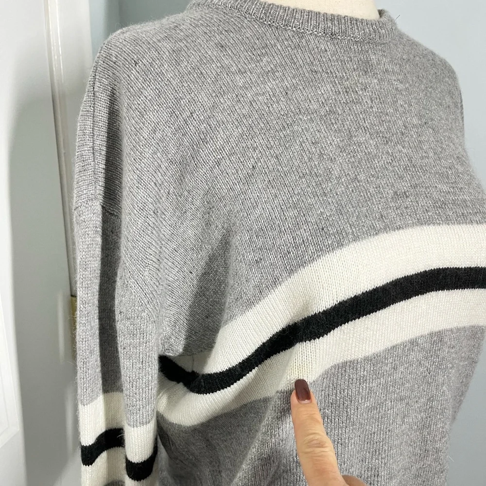 Brandy Melville Bernadette cashmere blend striped center sweater - Picture 11 of 13